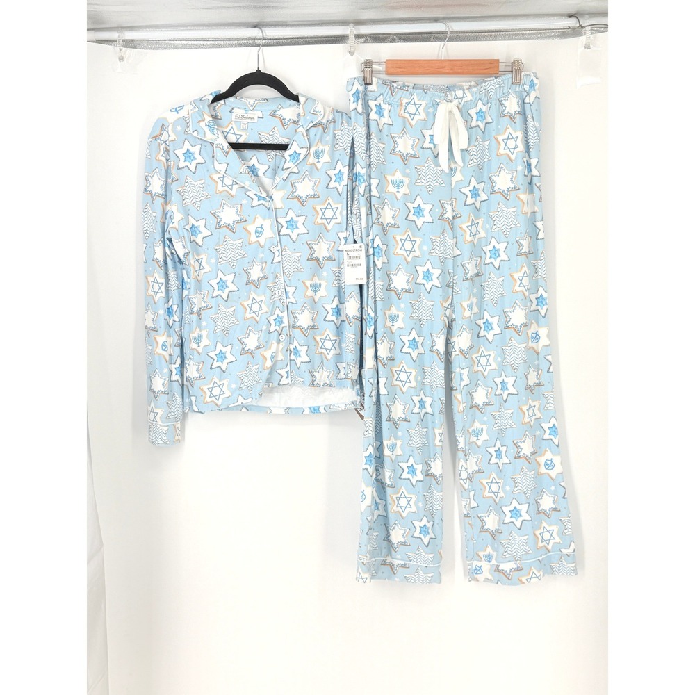 P.J. Salvage Women Hanukkah Pajama Set Holiday Festive Cozy Winter Size M